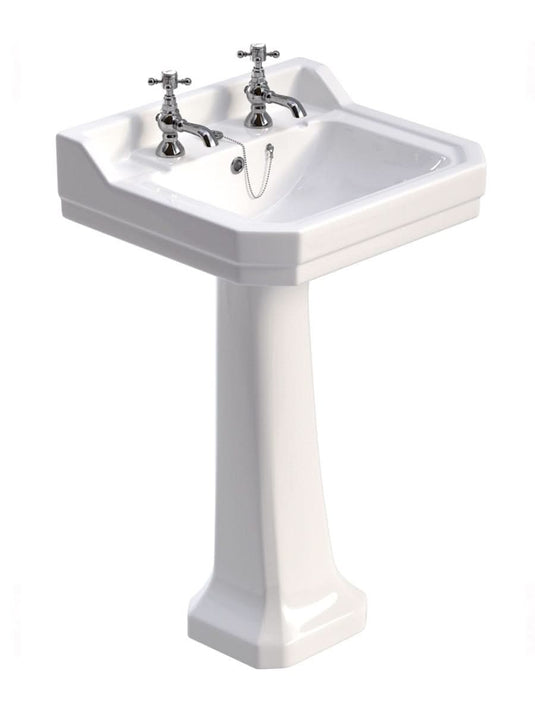 2 tap wash basin and full pedestal